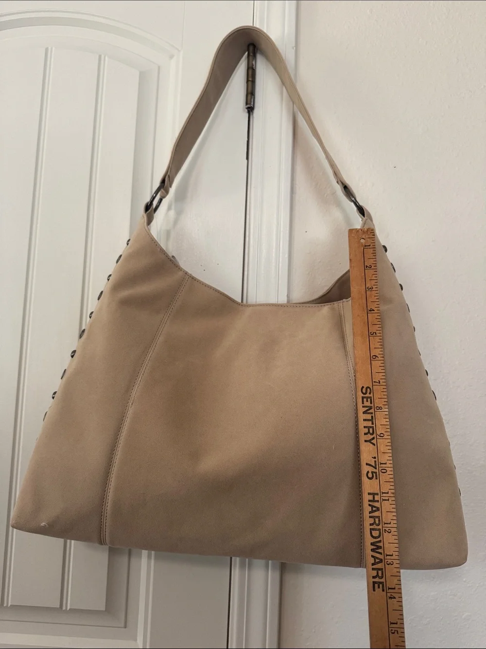 Neutral Taupe Women’s Shoulder Bag - Soft Hobo Style